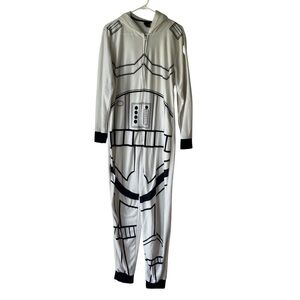 Star Wars Stormtrooper Onesie Costume Pajamas Men’s M | Fleece Hooded Zip-Up